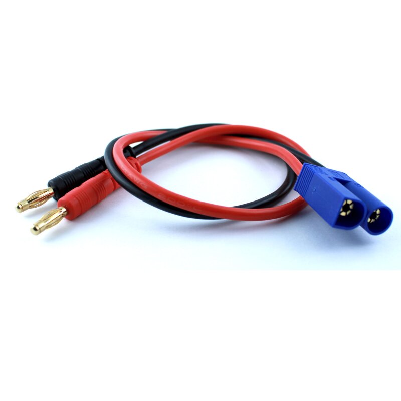 Marfitec Ladekabel Bananenstecker 4mm Auf XT30 Stecker (Male) – 30 Cm Länge, Für Akkuladegeräte