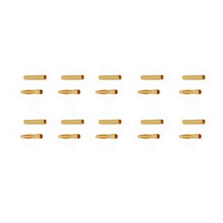 10 Paar Goldkontaktstecker 2 mm (kurz) Goldverbinder (Stecker/Buchse)