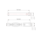 10 Paar Goldkontaktstecker 2 mm (kurz) Goldverbinder...