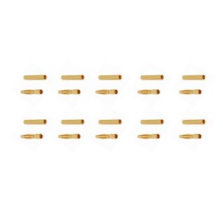 10 Paar Goldkontaktstecker 2 mm (lang) Goldverbinder (Stecker/Buchse)