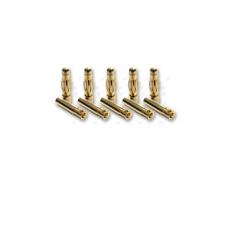 5 Paar 4 mm Goldkontaktstecker Verbinder (Stecker/Buchse) Bananenstecker