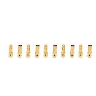 5 Paar (10 Stück) Goldkontaktstecker 3.5 mm Goldverbinder (Stecker/Buchse)