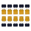 5 Paar XT60 H Stecker/Buchse (male/female) 3,5 mm + caps