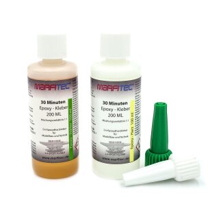 Marfitec 30-Minuten-Epoxy 200ml (Epoxidharz 100ml, Epoxidhärter 100ml)