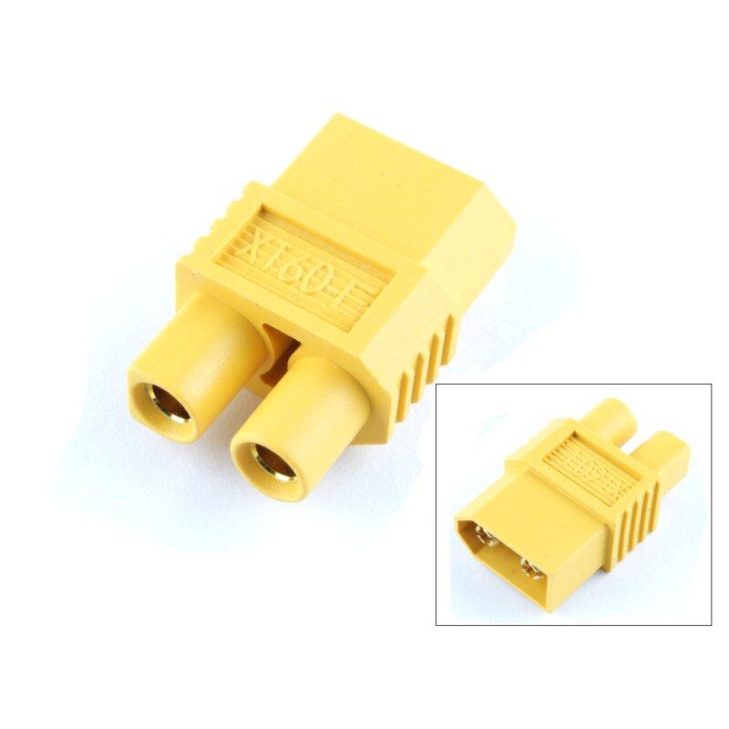 2 Adattatori XT60 Femmina A Spinotto 5,5 Mm - Cavi 14AWG Per Batterie LiPo, Lunghezza 8 Cm, Uso Modellismo