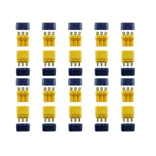 10 Paar MR30 Stecker/Buchse (male/female) 2,0 mm 3 Pin Goldkontakte + Caps