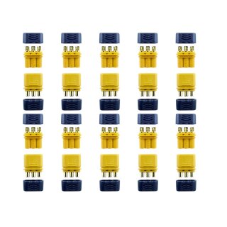 10 Paar MR30 Stecker/Buchse (male/female) 2,0 mm 3 Pin Goldkontakte + Caps