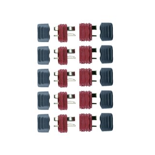 5 Paar Amass Deans Ultra T-Plug Stecker/Buchse T-Verbinder + Caps