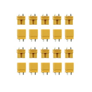 10 Paar Amass XT30 (20 Stück) Stecker/Buchse (male/female) 2,0 mm