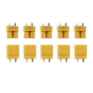 5 Paar Amass XT30 (10 Stück) Stecker/Buchse (male/female) 2,0 mm