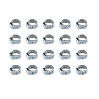 20 Stück Schlauchklemmen 1-Ohr 5.3~6.5mm für Kraftstoffschlauch nitro