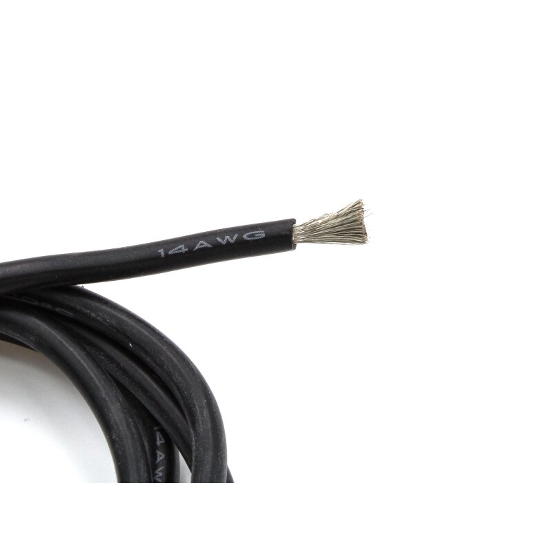 90 M 2,5 Mm Silikonlitze / Silikonkabel, Hochflexibel, SCHWARZ Auf 90m