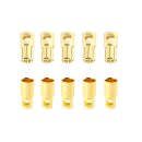 5 Paar 6 mm Goldkontaktstecker Verbinder (Stecker/Buchse)...