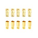 5 Paar 6 mm Goldkontaktstecker Verbinder (Stecker/Buchse)...