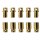 5 Paar 8 mm Goldkontaktstecker Verbinder (Stecker/Buchse) Lochmulde